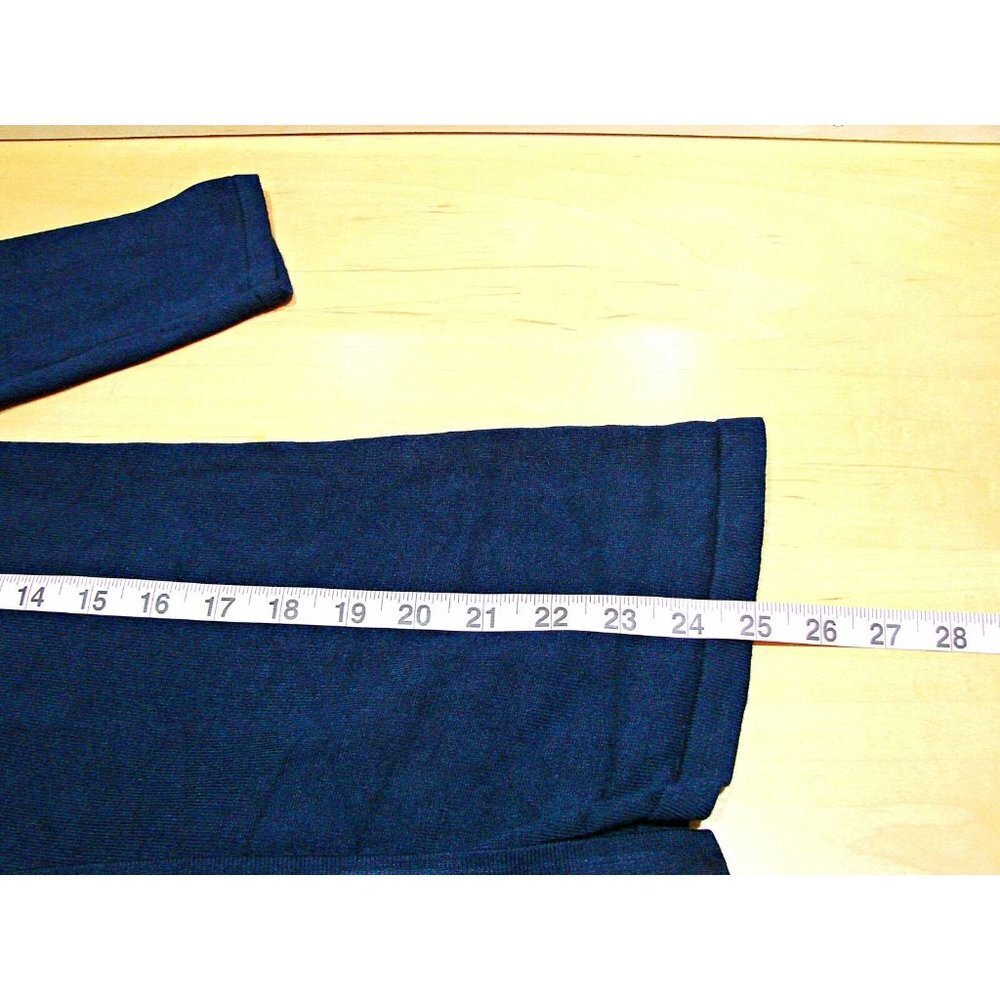 Lety & Me Womens Braided Cardigan Sweater Navy Blue Open Front 3/4 Sleeves Sz XS - Picture 11 of 11